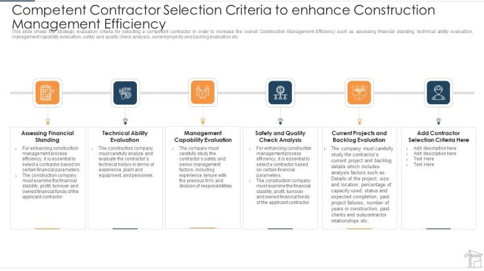 Competent Contractor Selection Criteria To Enhance Construction Management